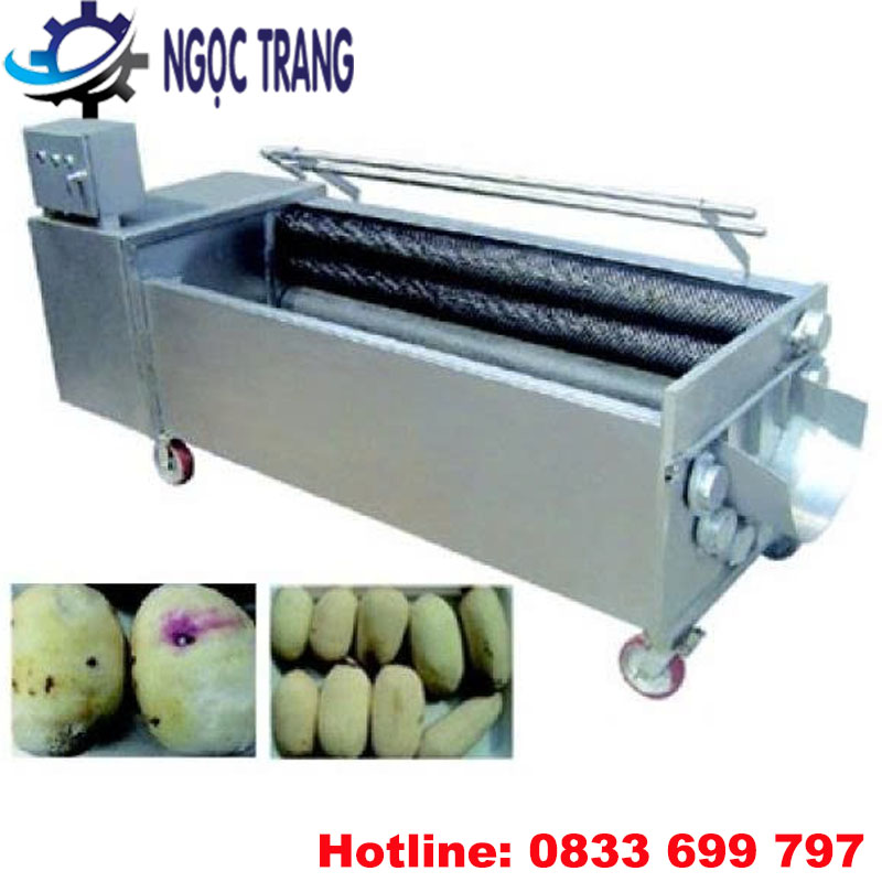 Máy bóc và làm sạch vỏ khoai tây