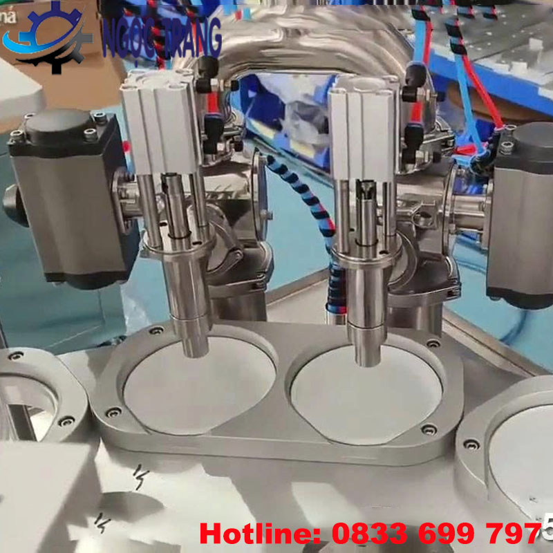 Máy chiết rót hàn miệng ly