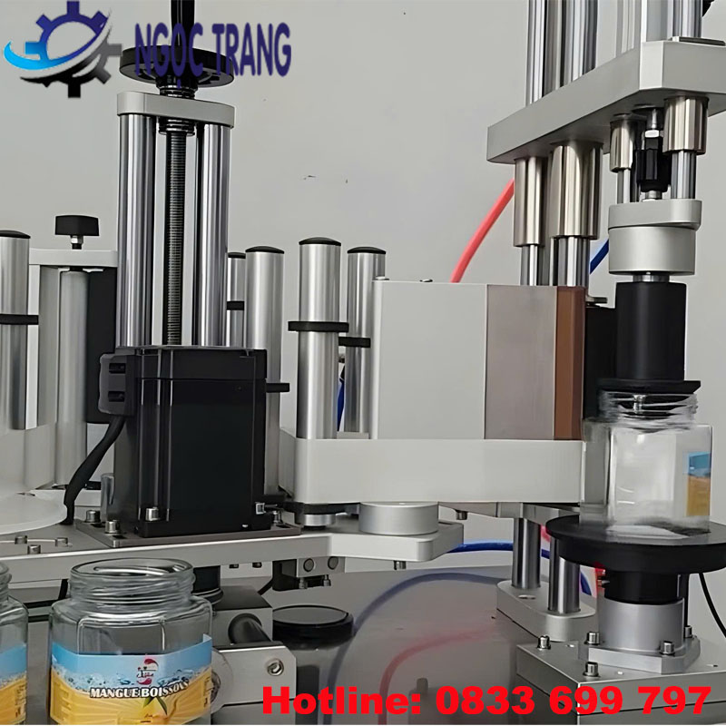 Máy dán tem nhãn chai lục giác