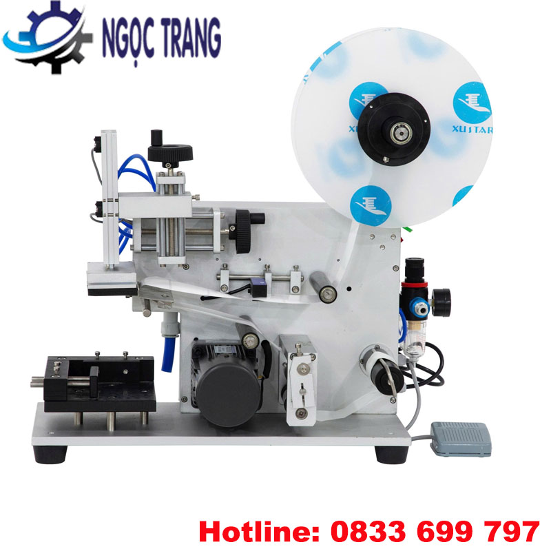 Máy dán nhãn chai dẹp