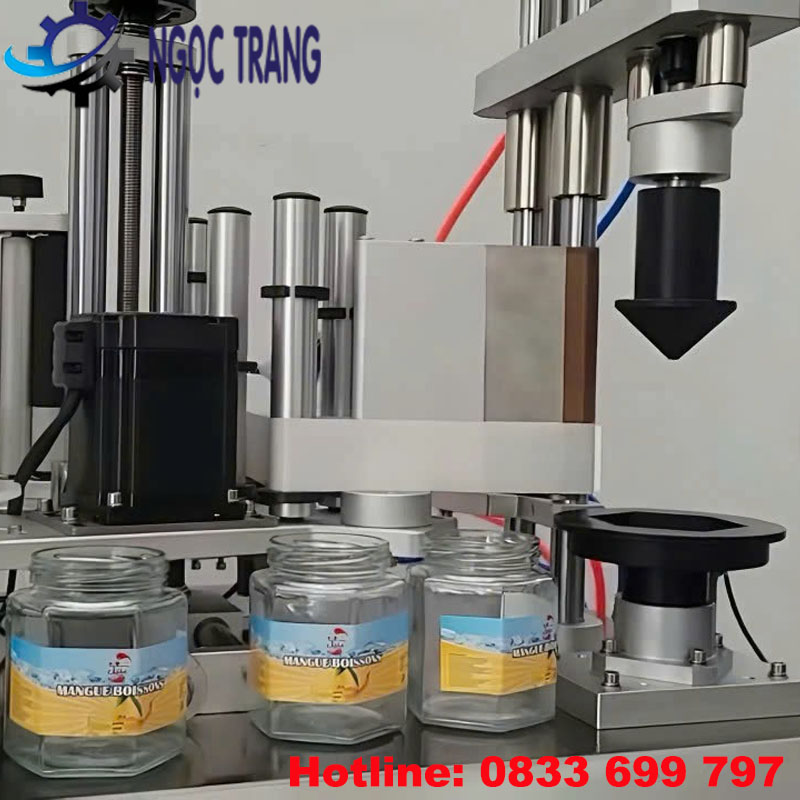 Máy dán nhãn chai lục giác