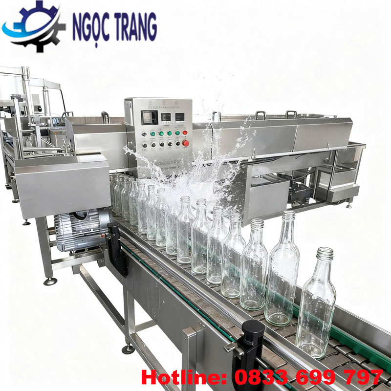 Máy rửa chai lọ tự động