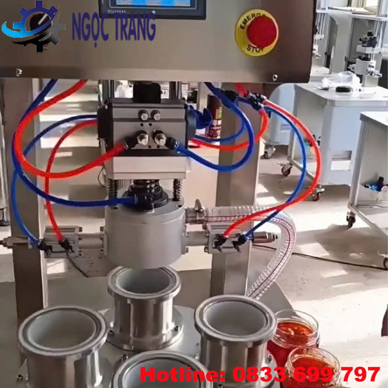 máy vặn nắp chai hút chân không