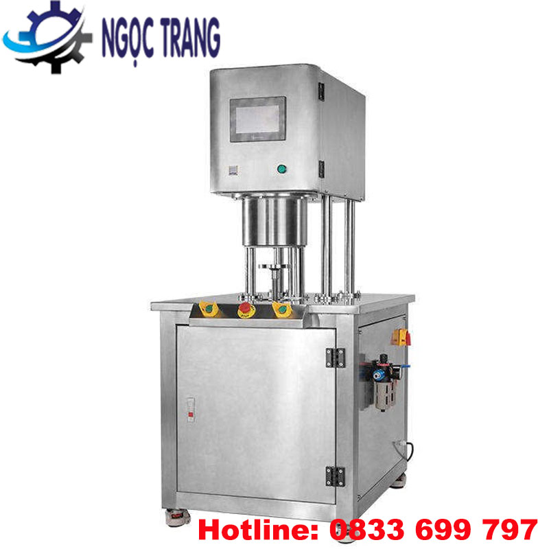 Máy viền mí lon hút chân không