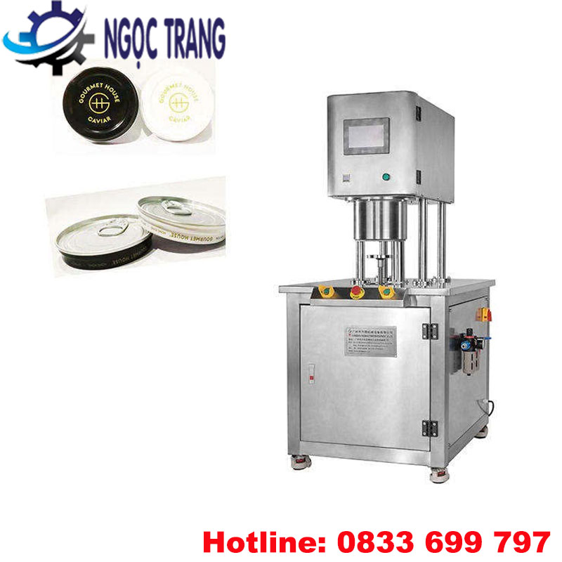 Máy viền mí nắp nhôm hút chân không