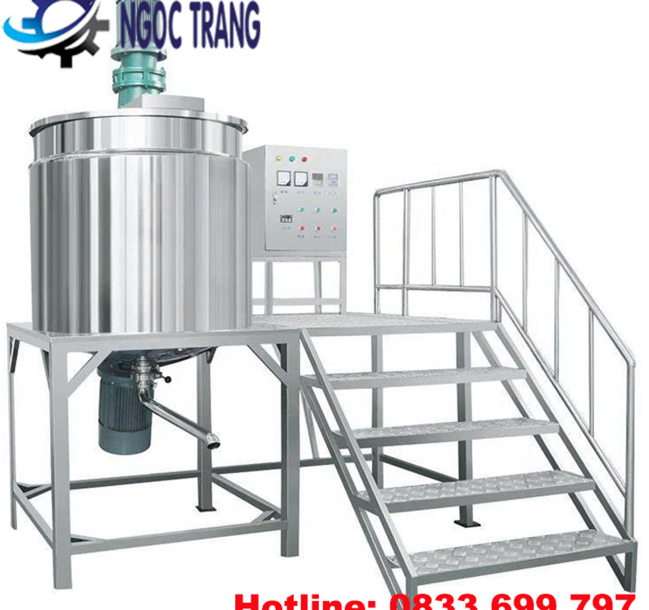 Máy khuấy trộn nhũ hóa mỹ phẩm - Bồn khuấy mỹ phẩm, hóa mỹ phẩm