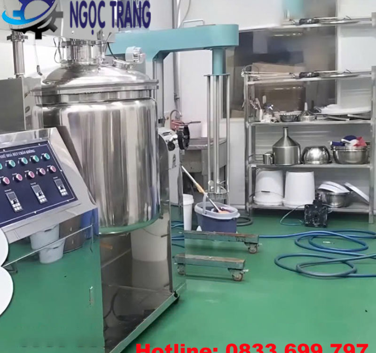 Bồn khuấy nhũ hóa hút chân không 300L - Máy khuấy trộn mỹ phẩm