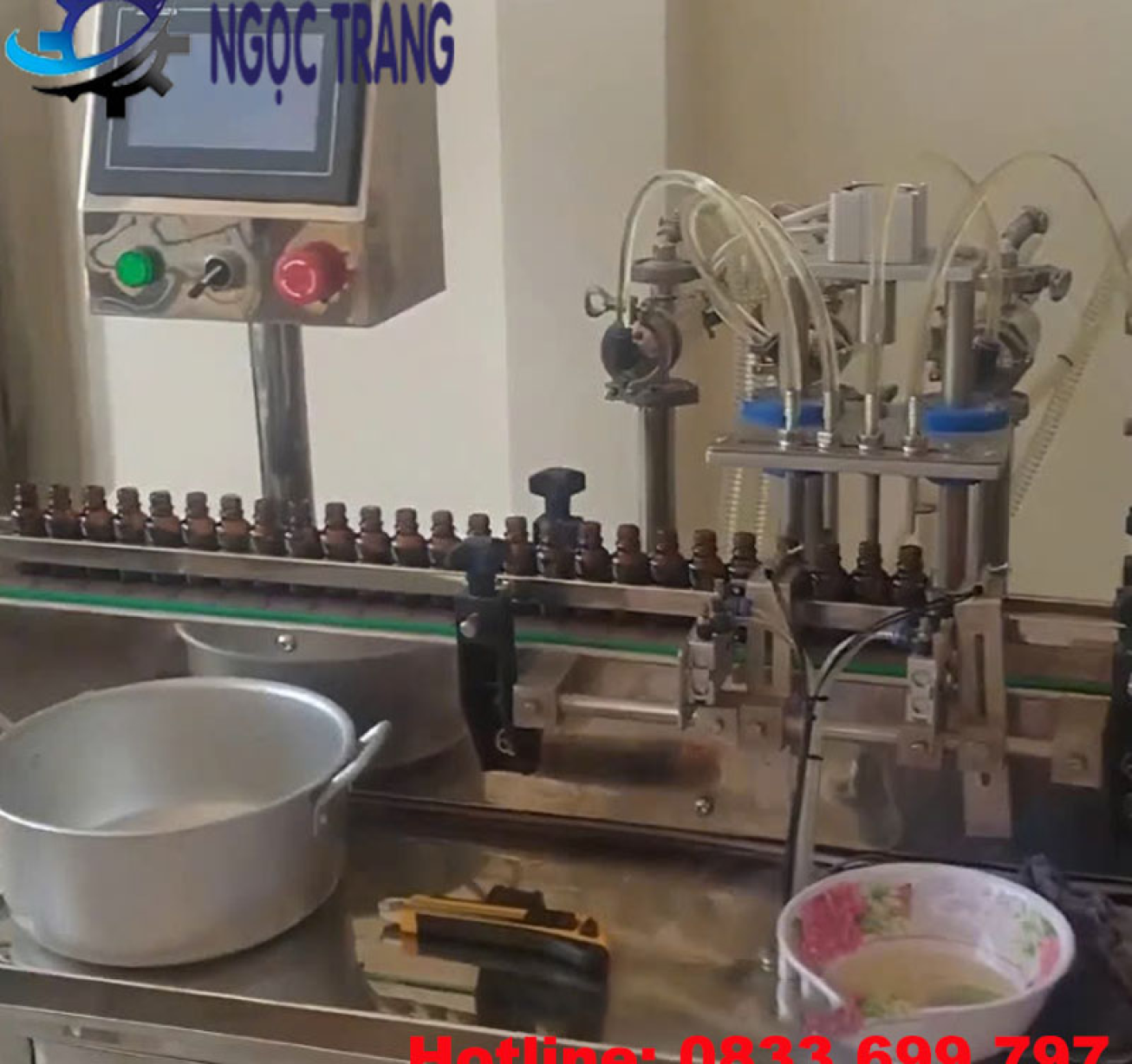 Dây chuyền chiết rót tinh dầu - Dây chuyền sản xuất mỹ phẩm tự động