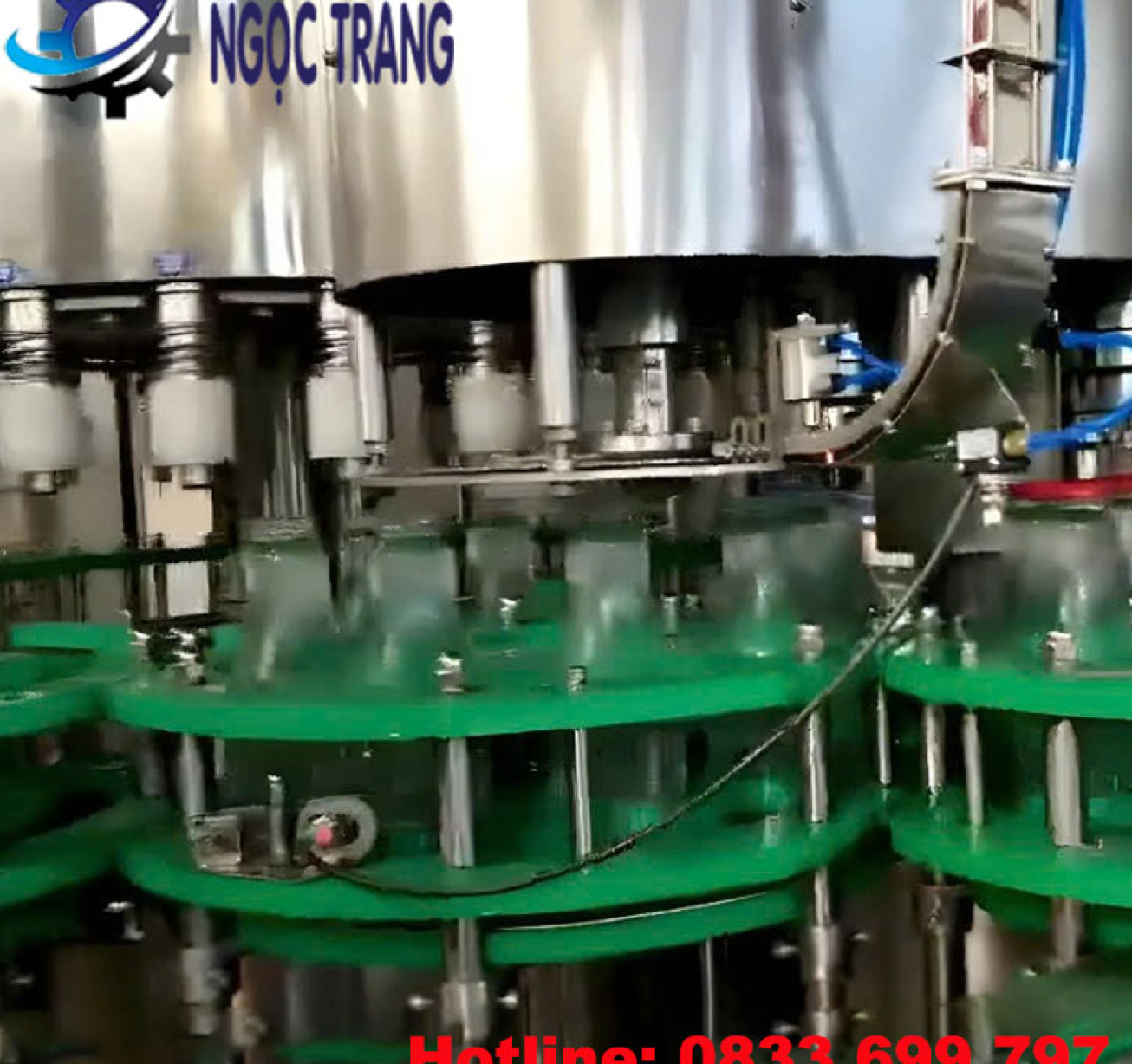 Dây chuyền chiết rót vặn nắp chai - Máy chiết rót 3 trong 1