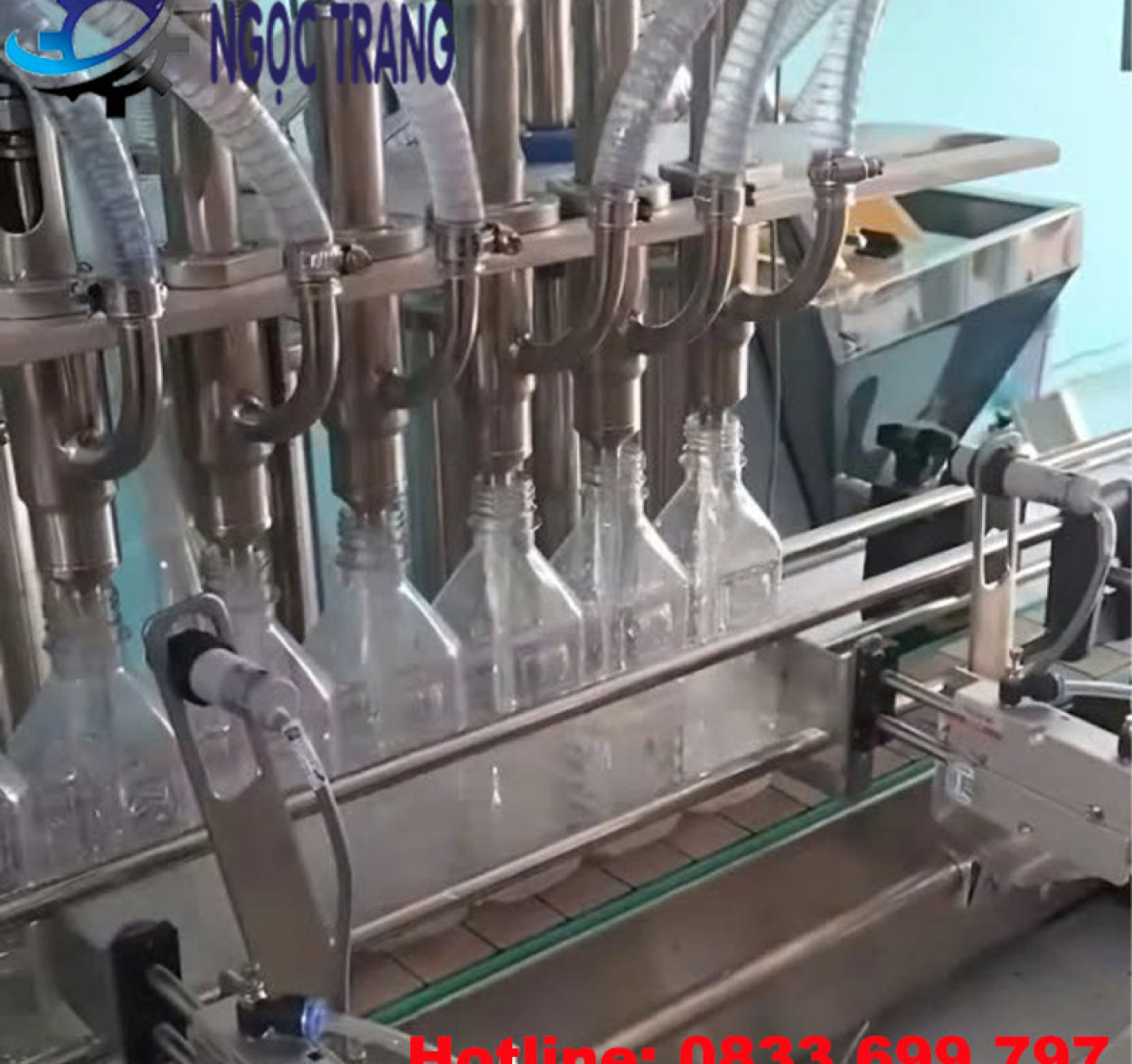 Dây chuyền chiết rót 6 vòi - Hệ thống chiết rót dán nhãn tự động