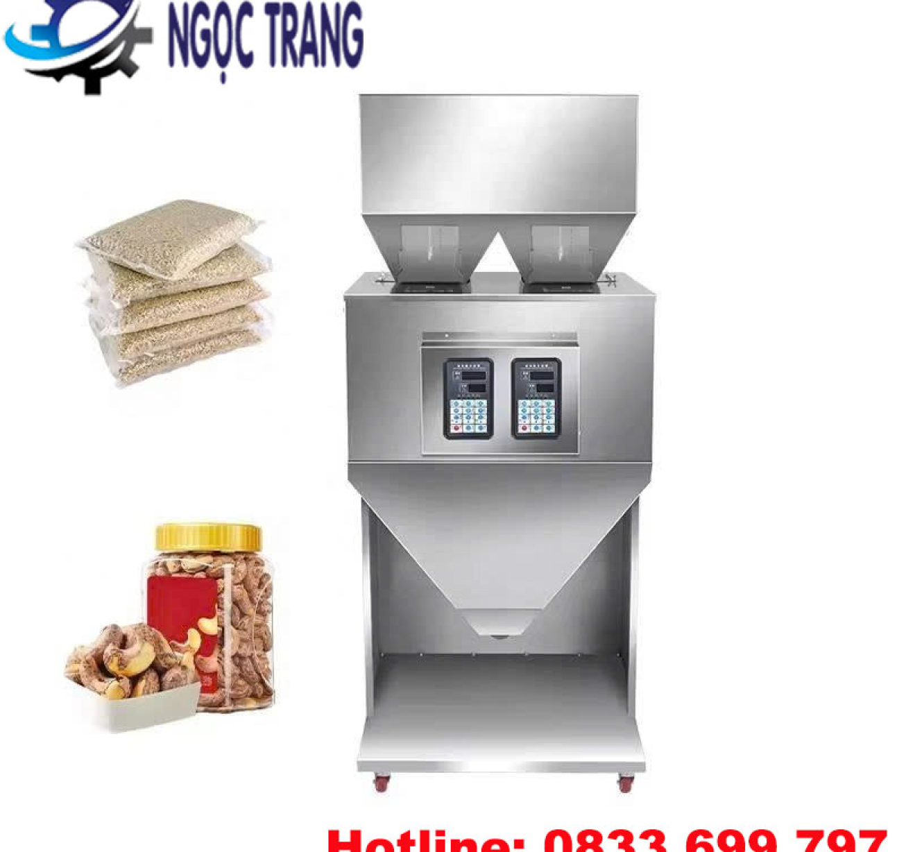Máy cân định lượng 2 đầu cân - Máy chiết rót bột chính xác