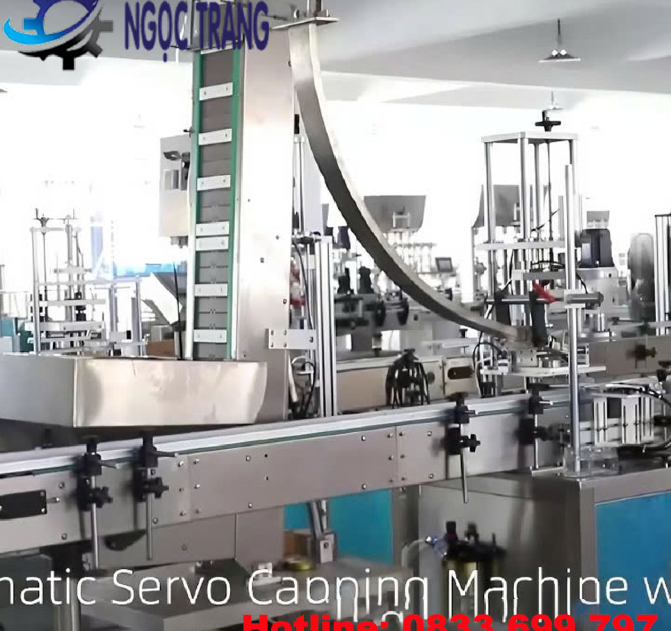 Máy cấp nắp và đóng nắp chai tự động - Hệ thống đóng nắp