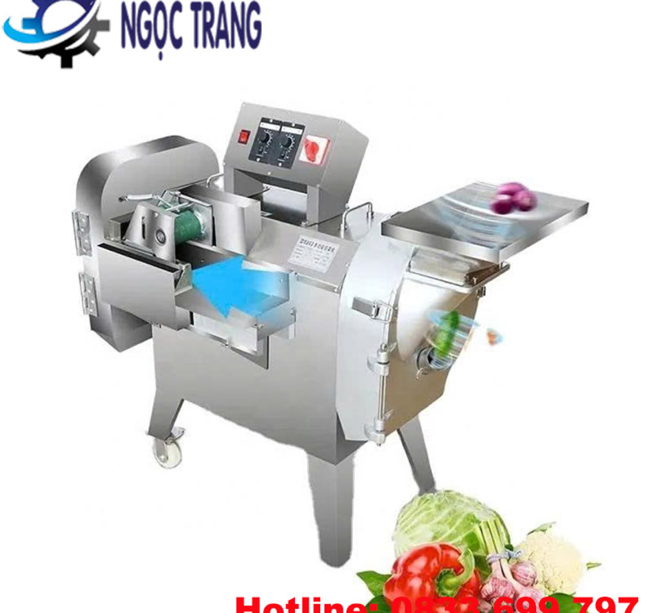 Máy cắt rau củ quả tự động - Máy cắt sợi, thái lát, cắt hạt lựu