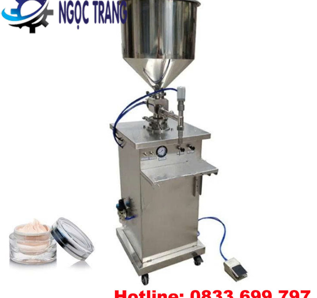 Máy chiết rót 1 vòi bán tự động - Máy chiết rót kem, mỹ phẩm