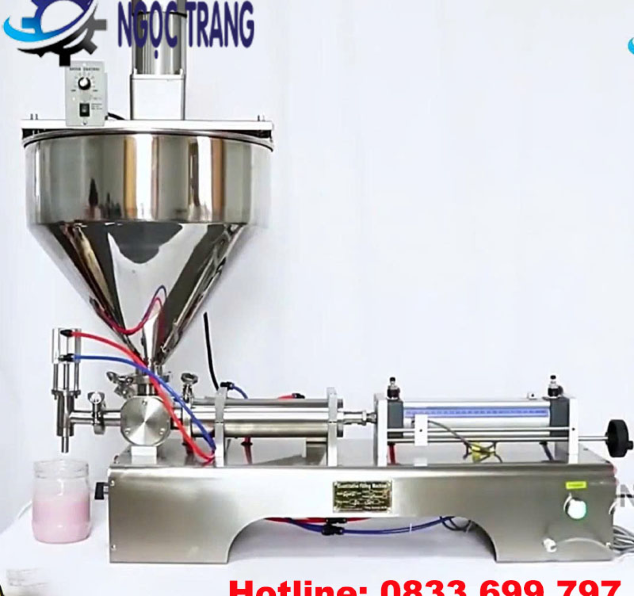 Máy chiết rót 1 vòi có cánh khuấy - Máy chiết rót bán tự động