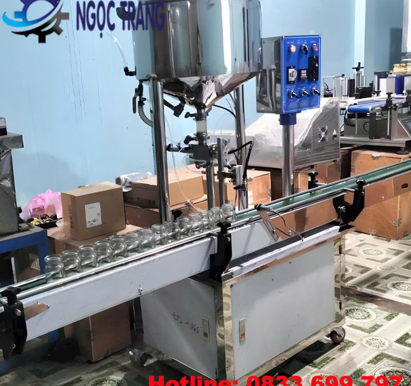 Máy chiết rót 1 vòi - Máy chiết rót mỹ phẩm sệt có bồn khuấy