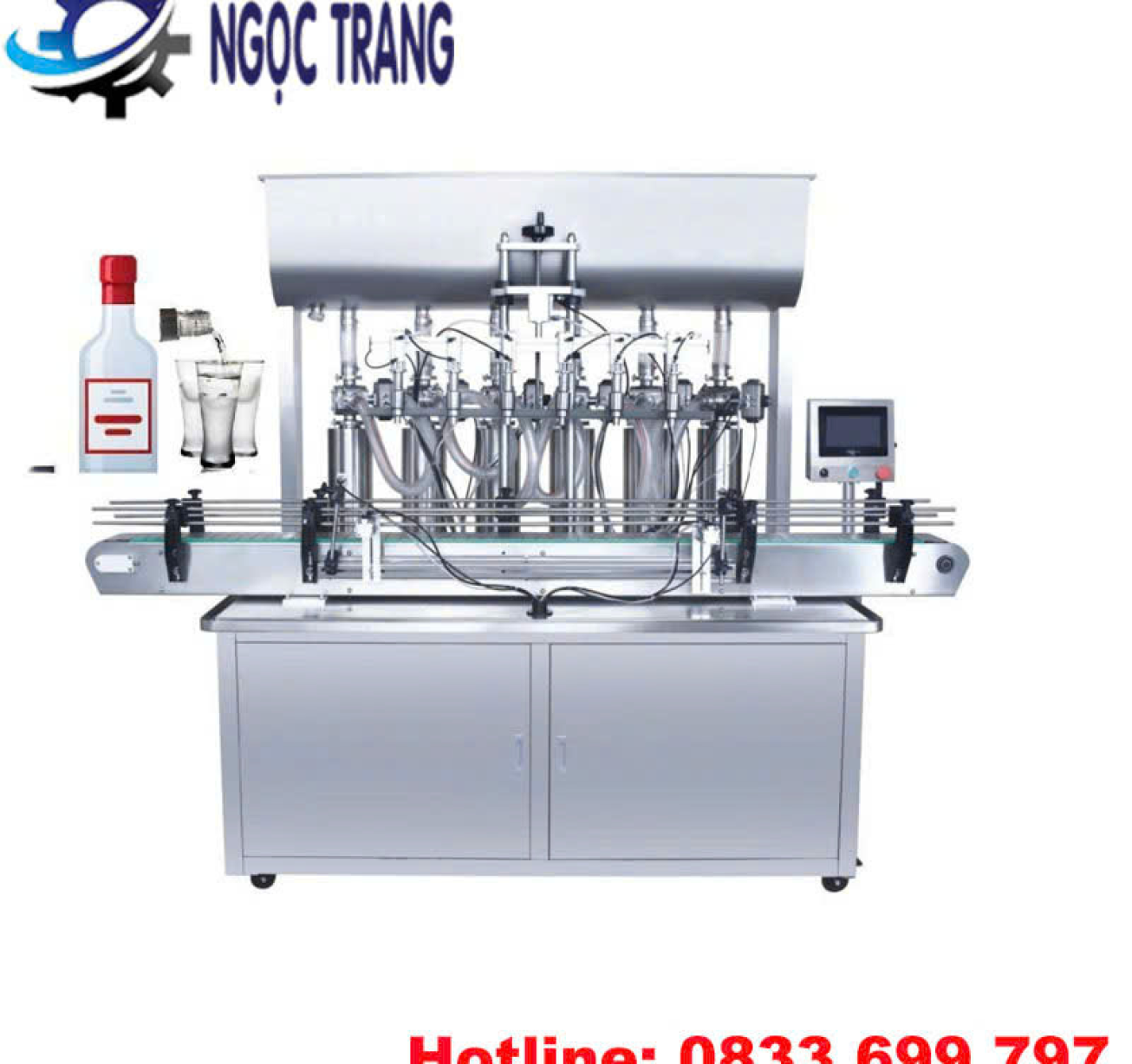 Máy chiết rót 6 vòi tự động - Máy chiết rót công nghiệp