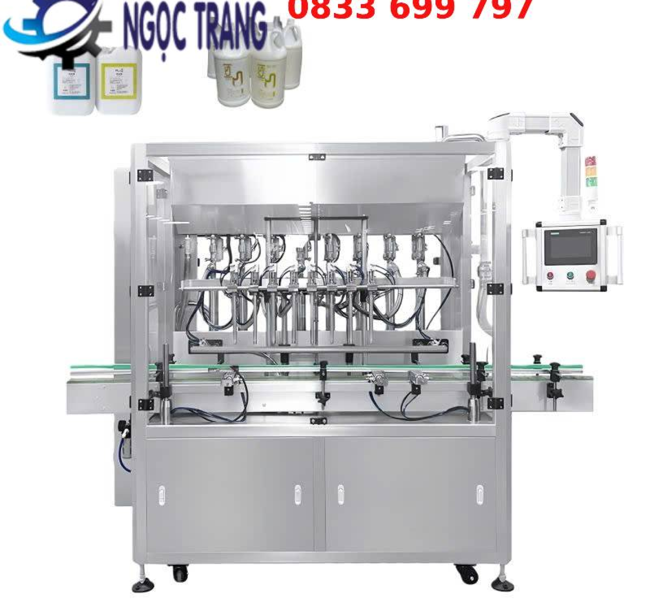 Máy chiết rót 8 vòi tự động - Máy chiết rót năng suất lớn