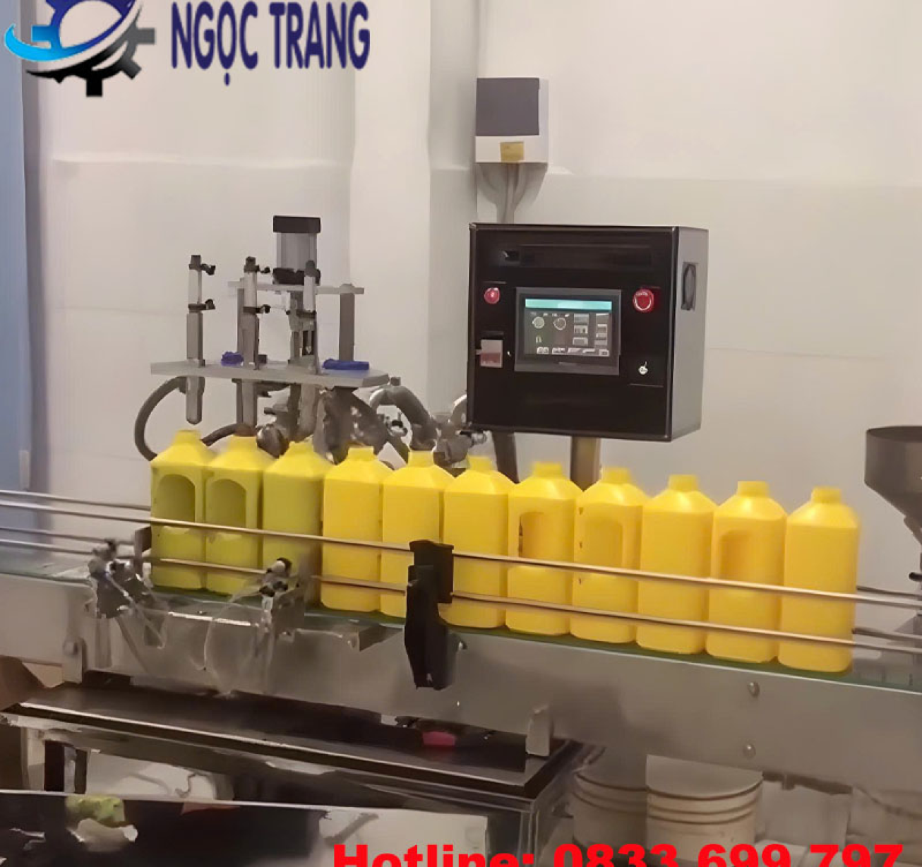 Máy chiết rót 3 vòi tự động - Máy chiết rót thuốc trừ sâu