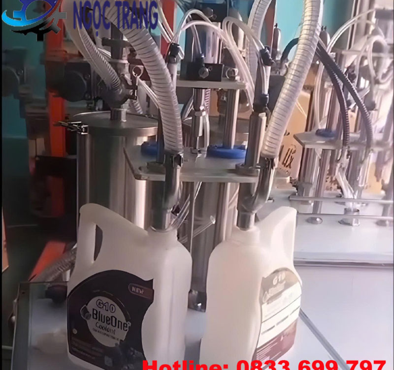 Máy chiết rót 2 vòi bơm bánh răng - Máy chiết rót bán tự động
