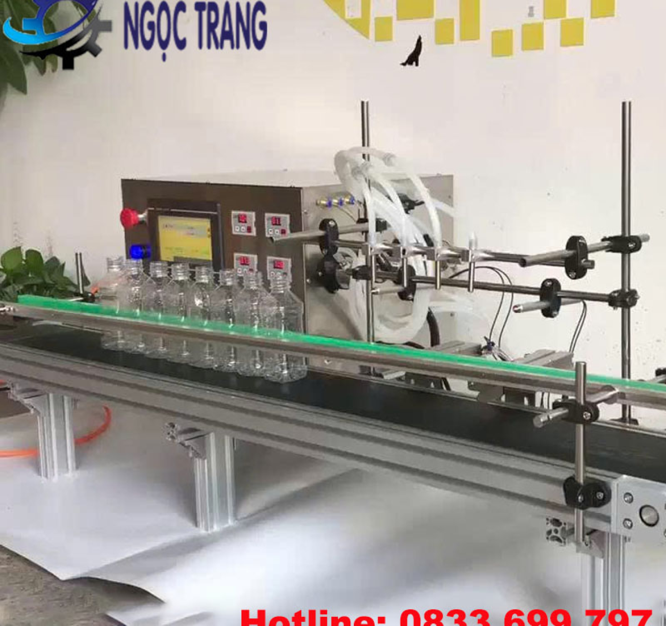 Máy chiết rót bơm bánh răng - Máy chiết rót 4 vòi tốc độ cao