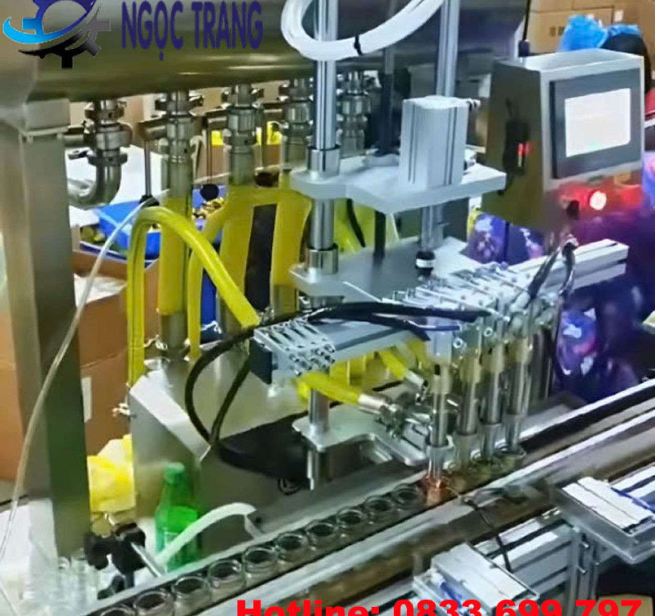 Máy chiết rót 4 vòi tự động - Máy chiết rót kem, mỹ phẩm