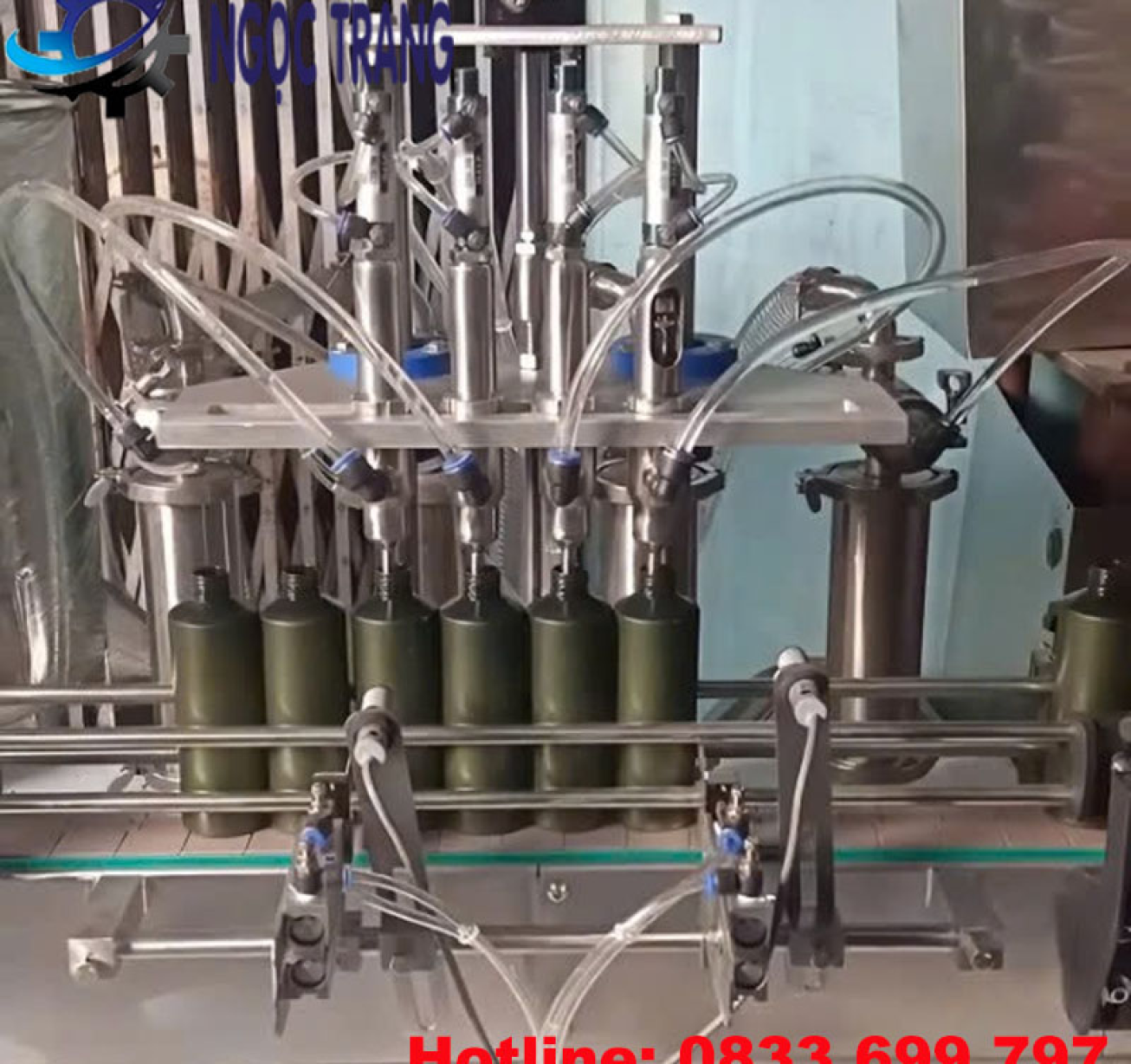 Máy chiết rót 4 vòi tự động - Máy chiết rót dạng lỏng, sệt