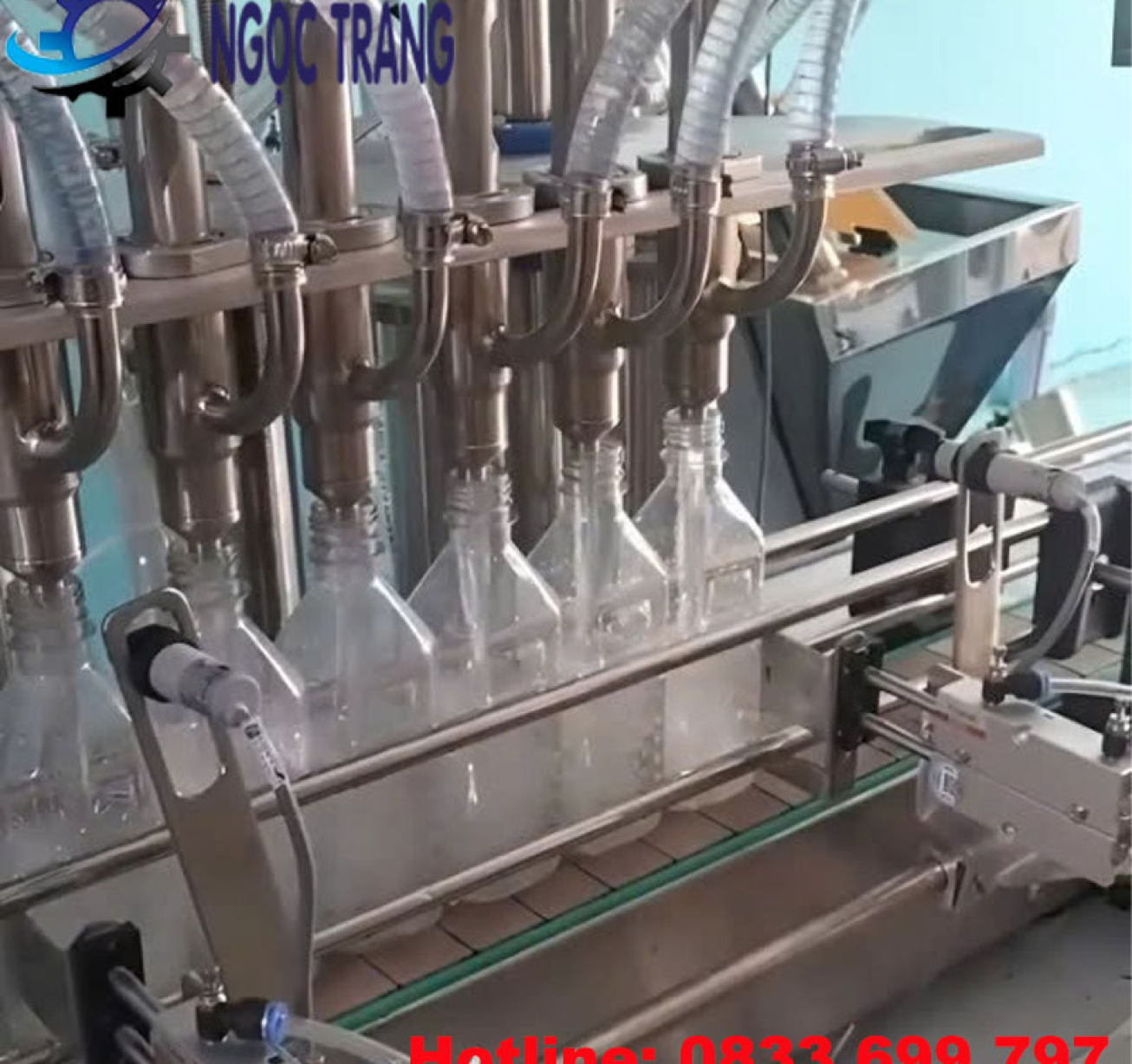 Máy chiết rót 6 vòi tự động - Máy chiết rót dạng lỏng tốc độ cao