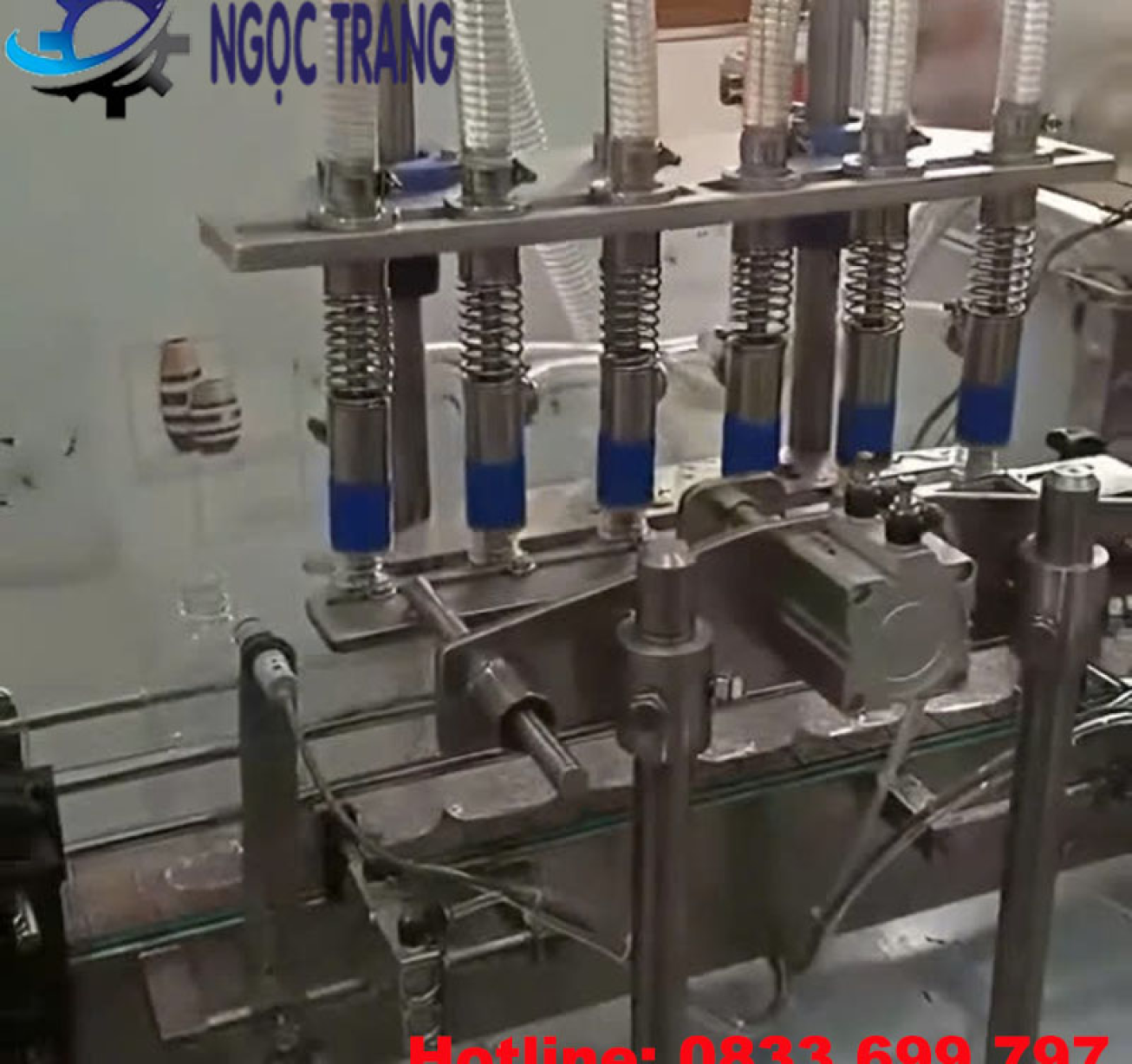 Máy chiết rót 6 vòi tự động - Máy chiết rót định lượng chất lỏng