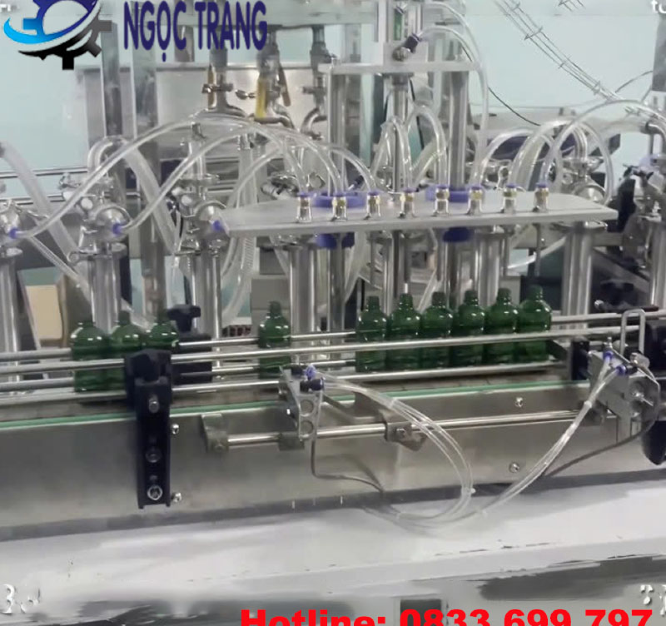 Máy chiết rót 8 vòi - Máy chiết rót thuốc trừ sâu tự động