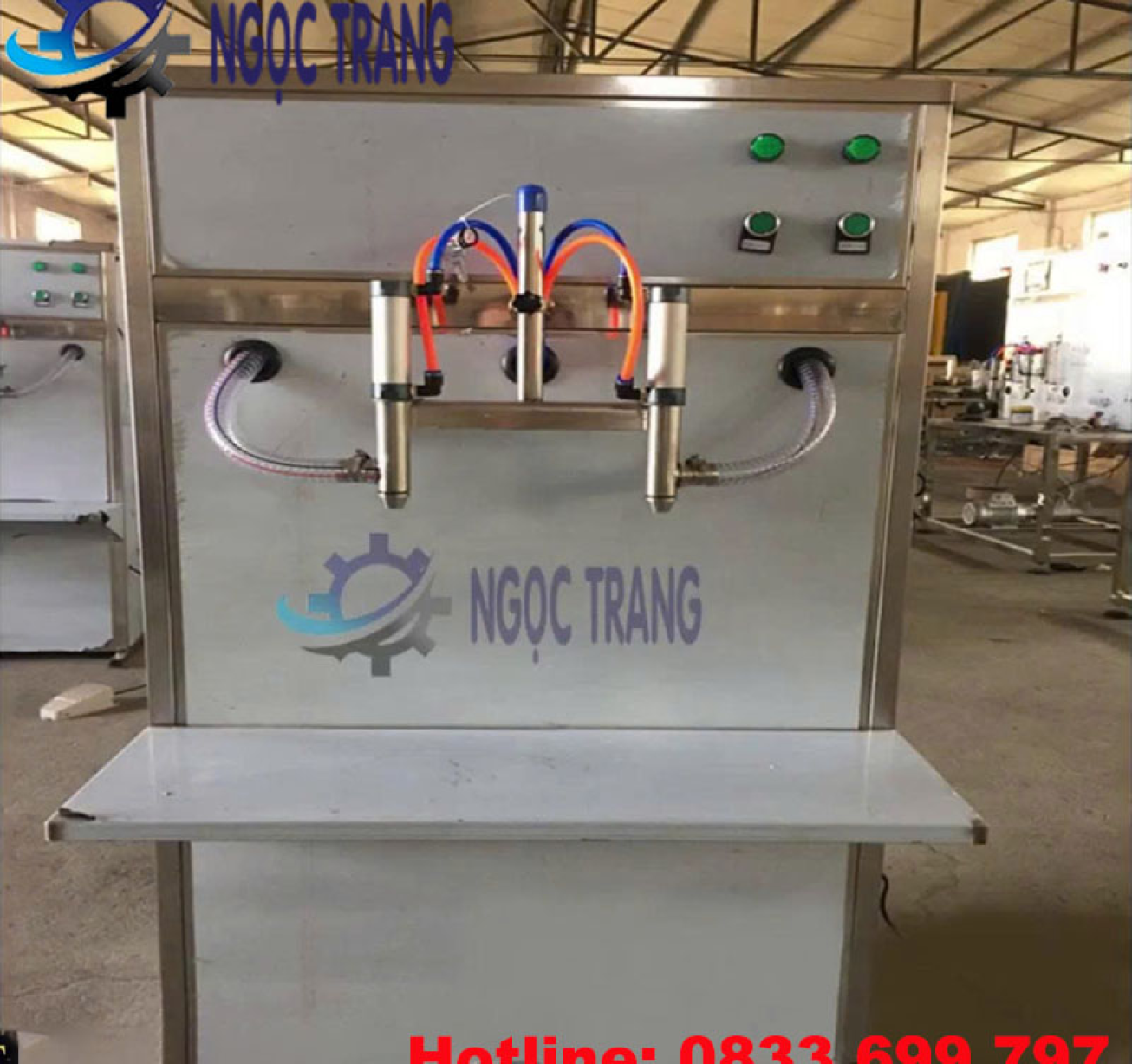 Máy chiết rót 2 vòi bán tự động - Máy chiết rót thực phẩm