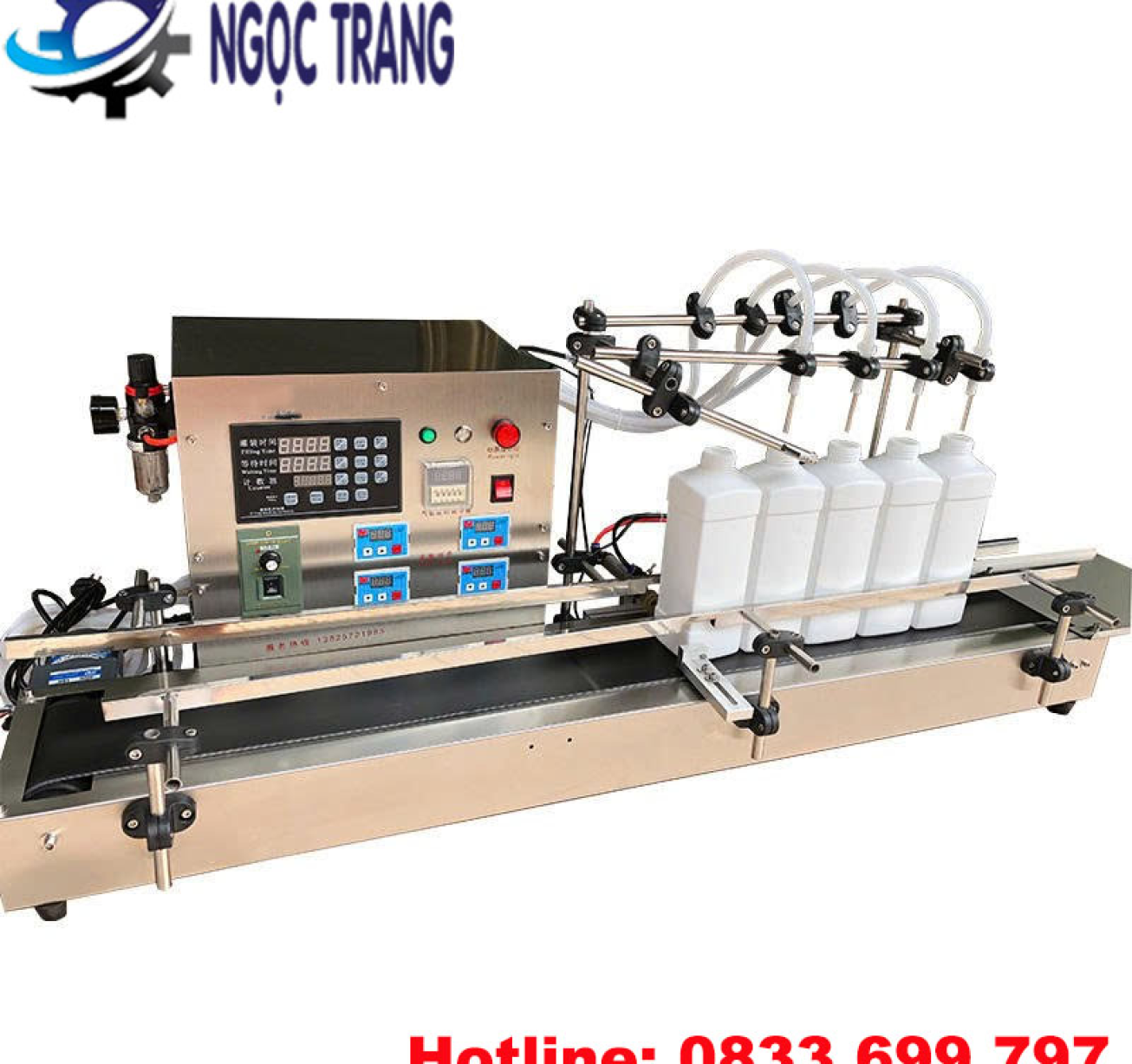 Máy chiết rót 4 vòi bơm từ - Định lượng chính xác, chống tràn