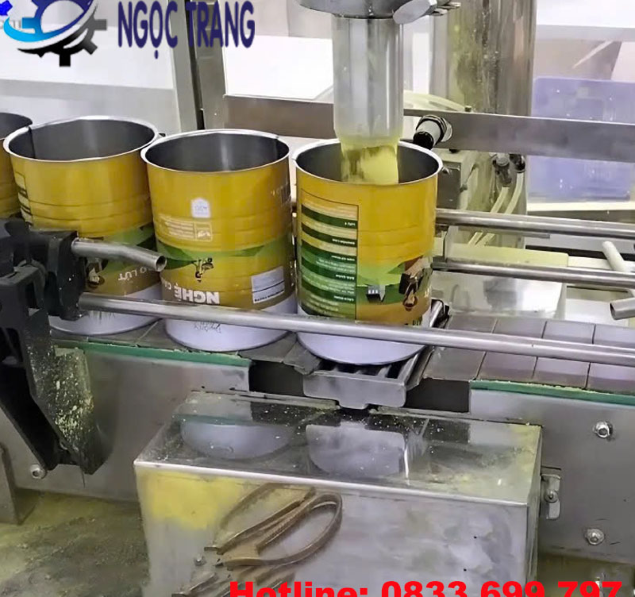 Máy chiết rót bột cân định lượng - Máy chiết rót sữa bột