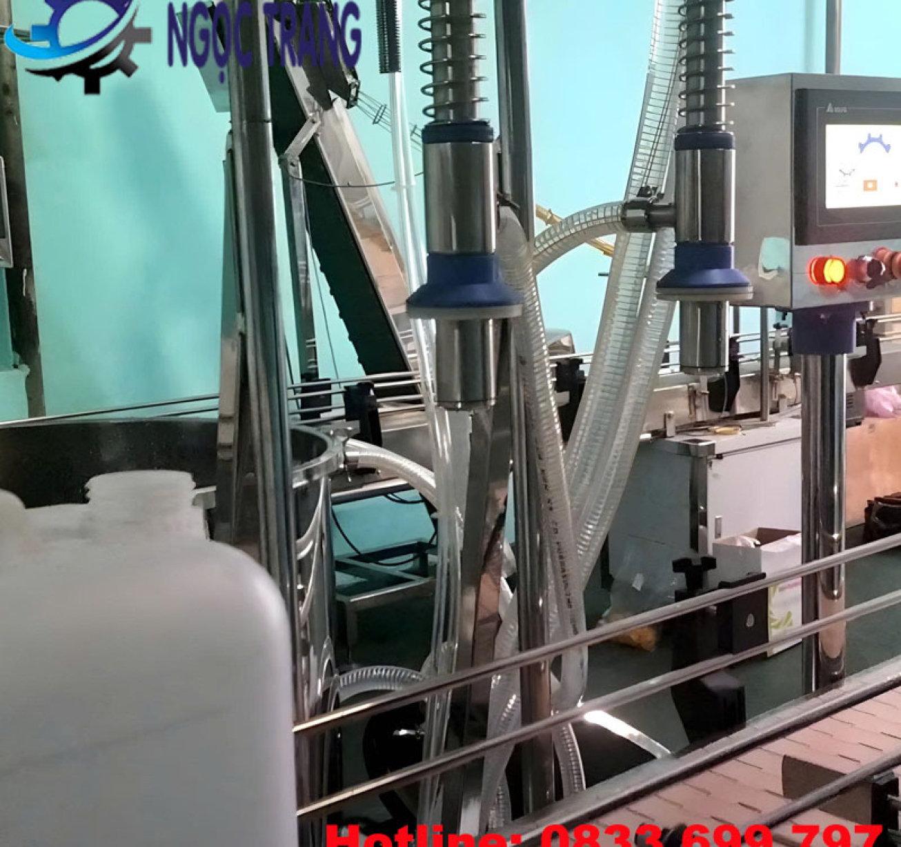 Máy chiết rót can 10l đến 50l - Máy chiết rót 2 vòi tự động