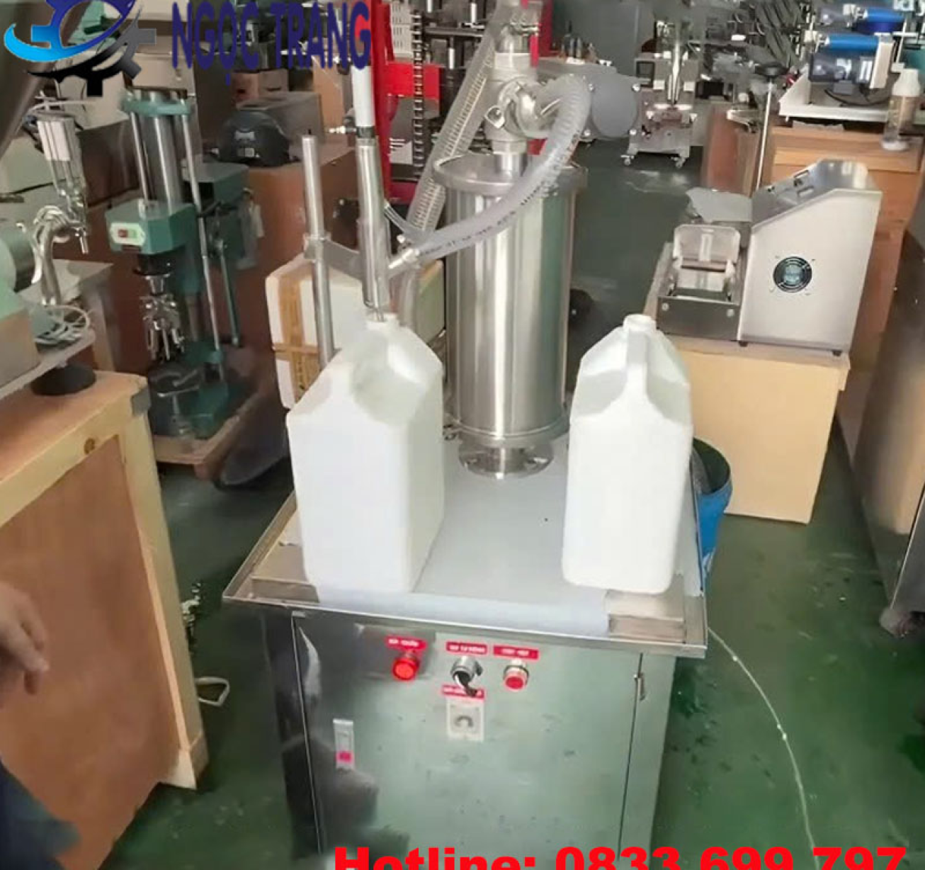 Máy chiết rót dầu nhớt - Máy chiết rót 1 vòi bán tự động