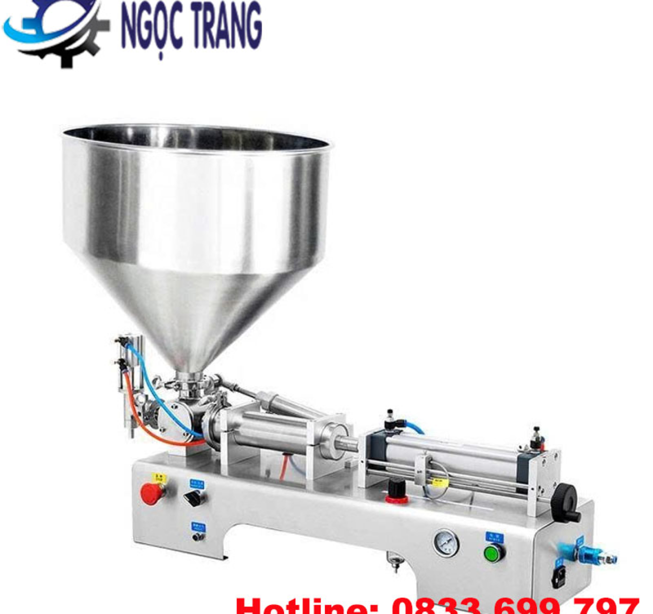 Máy chiết rót 1 vòi - Máy chiết rót piston khí nén bán tự động