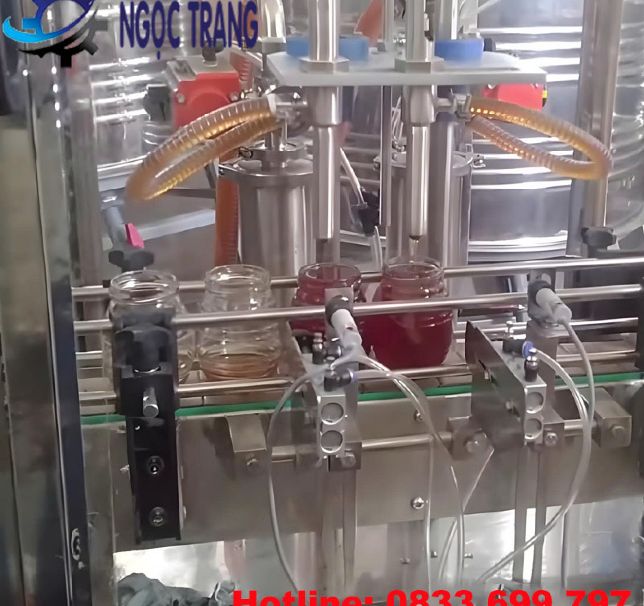 Máy chiết rót mật ong 2 vòi - Máy chiết rót dung dịch sệt
