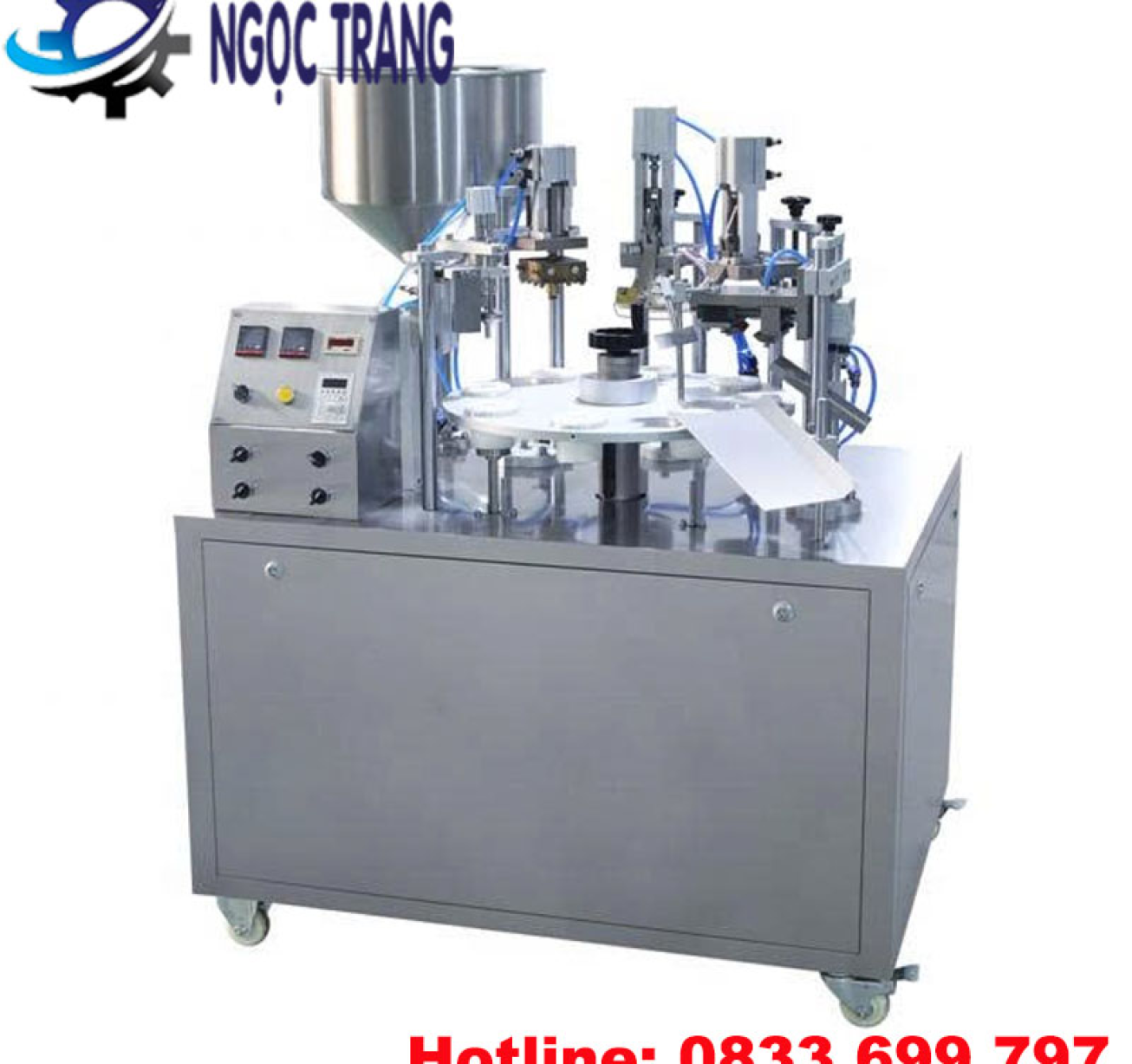 Máy chiết rót hàn đáy tuýp - Máy chiết rót mỹ phẩm dạng tuýp