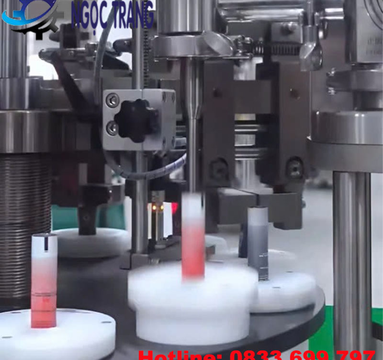 Máy chiết rót hàn đáy tuýp - Máy chiết kem đánh răng, dầu nhớt