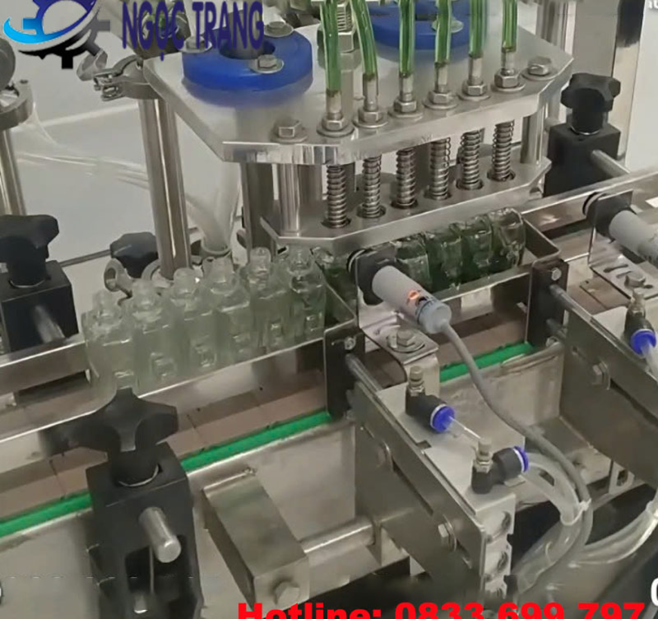 Máy chiết rót dầu gió 6 vòi - Máy chiết rót dung tích nhỏ