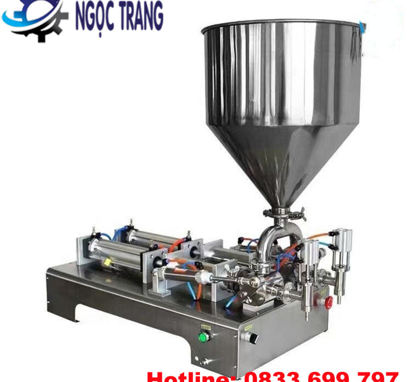 Máy chiết rót 2 vòi bán tự động - Máy chiết rót lỏng, sệt