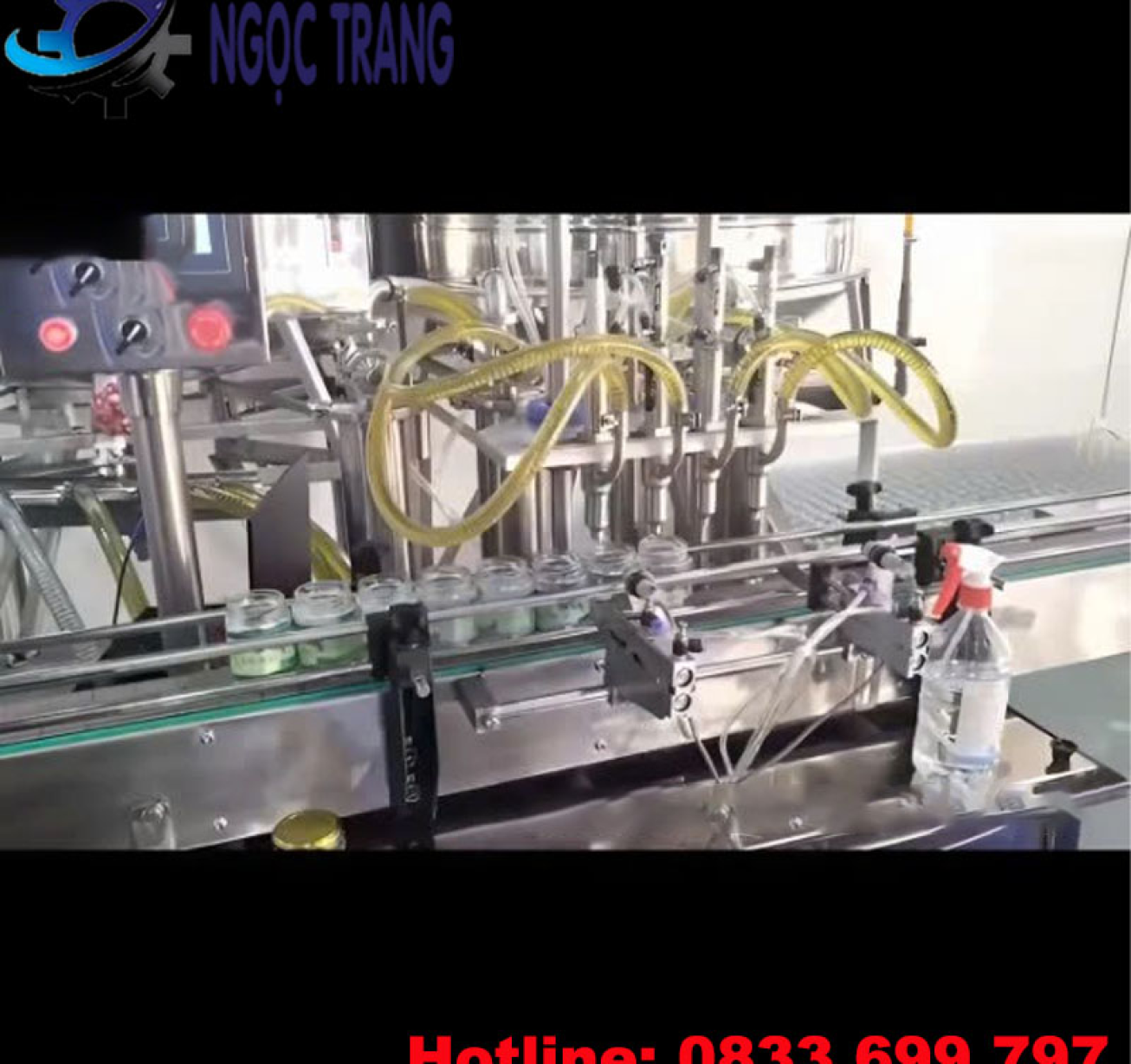 Máy chiết rót mật ong - Máy chiết rót dạng sệt 4 vòi tự động