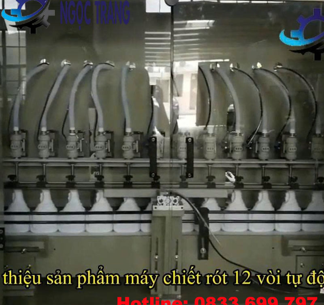 Máy chiết rót 12 vòi tự động - Máy chiết rót công suất lớn