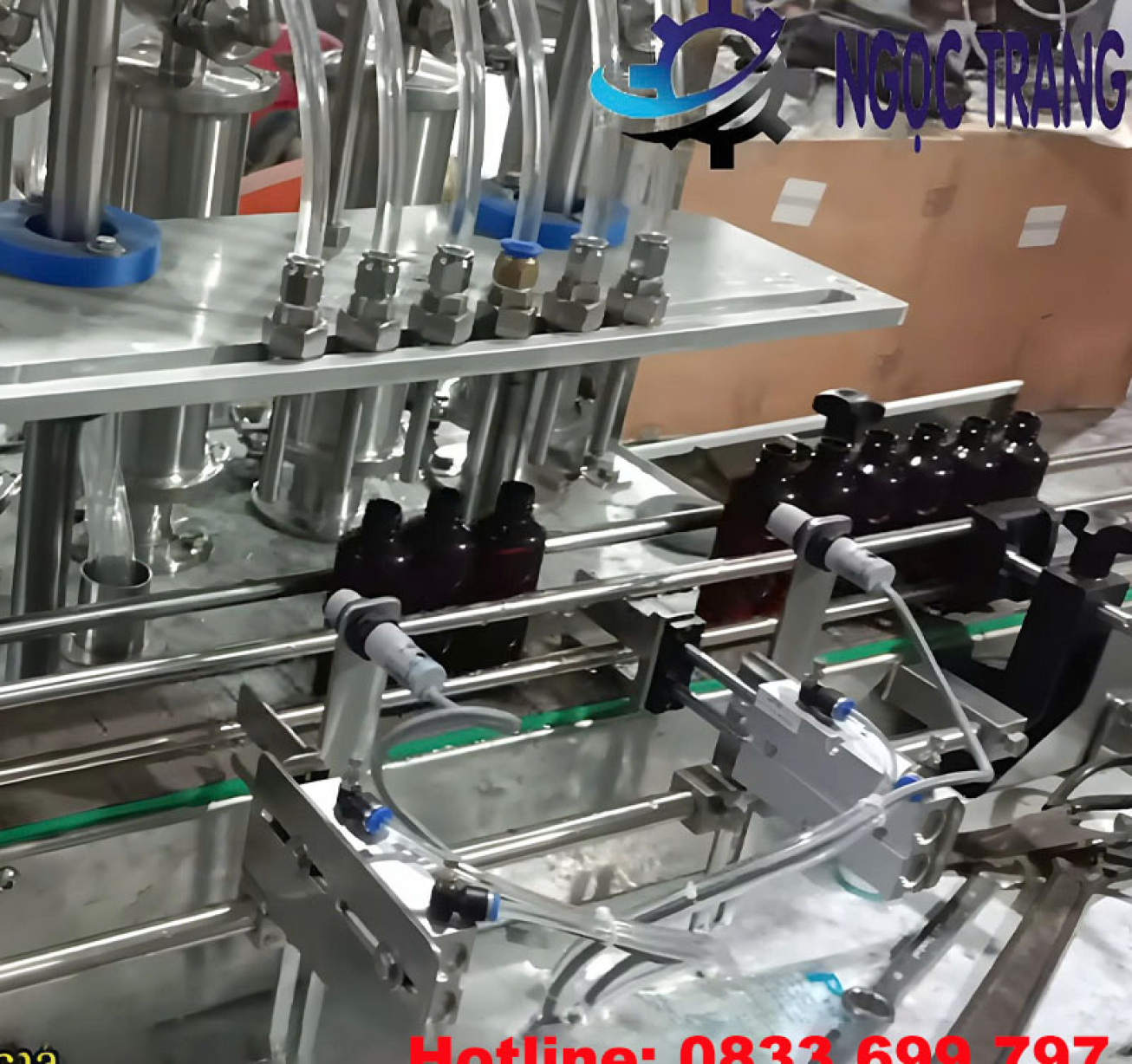 Máy chiết rót mỹ phẩm 6 vòi - Máy chiết rót kem, tinh dầu