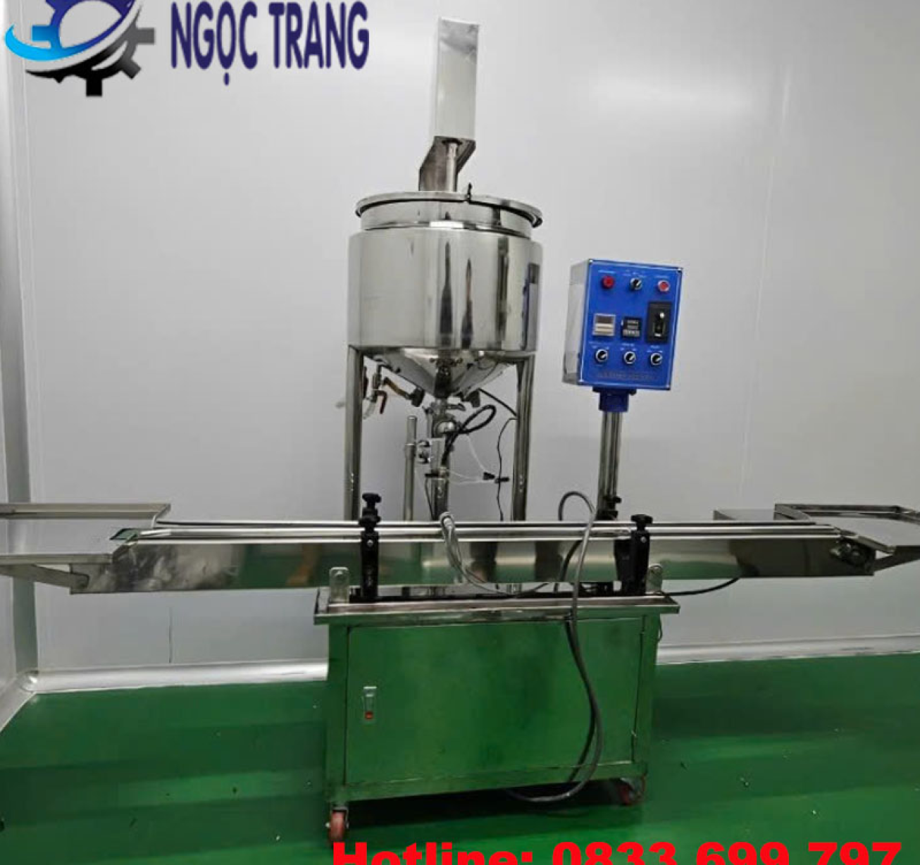 Máy chiết rót mỹ phẩm 1 vòi - Máy chiết rót kem có bồn khuấy