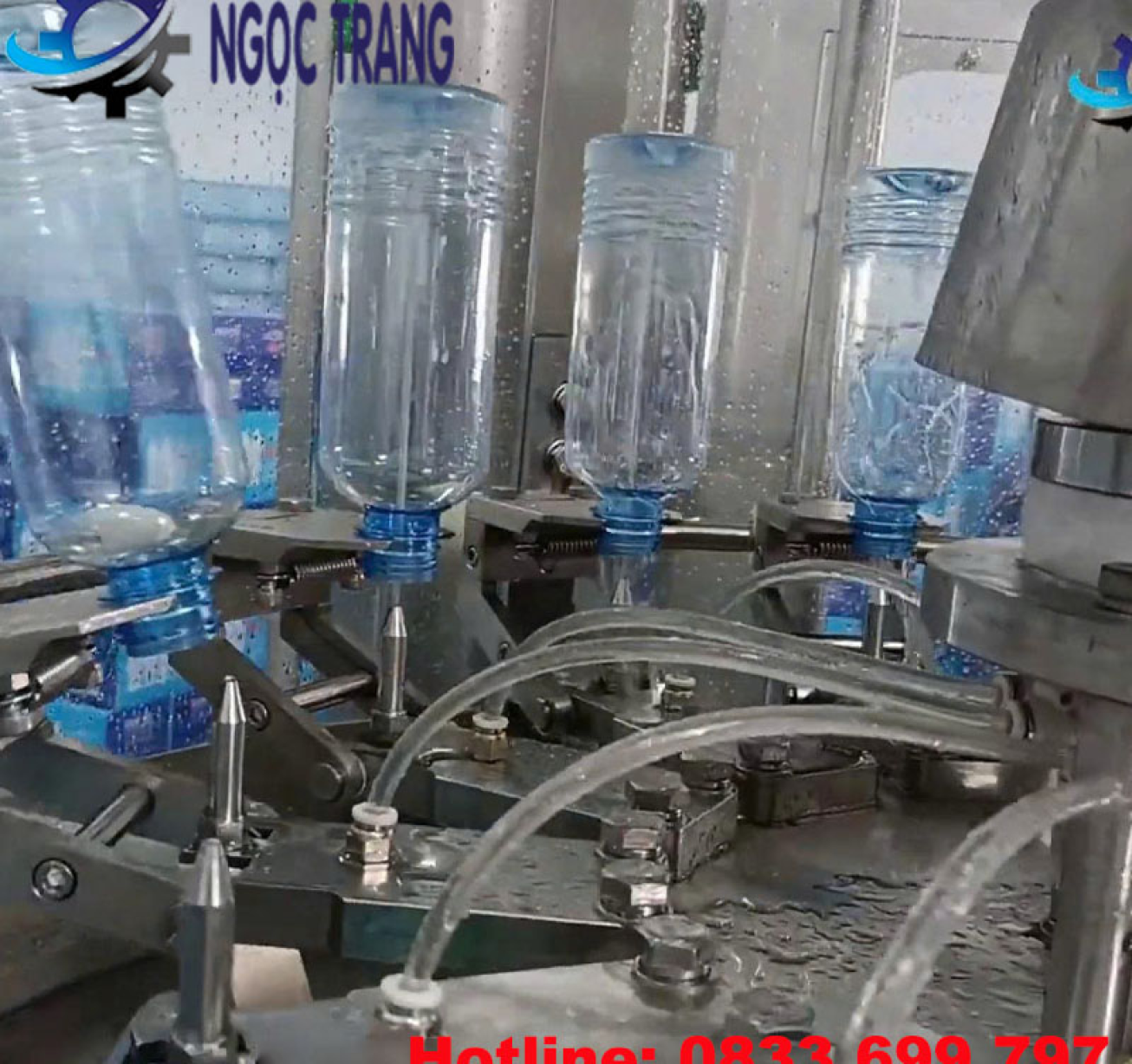 Máy chiết rót nước đóng chai 3 trong 1 - Máy chiết rót tự động