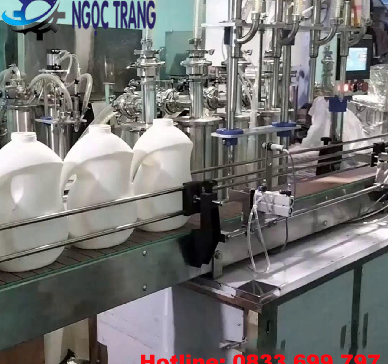 Máy chiết rót nước giặt 4 vòi - Máy chiết rót hóa mỹ phẩm