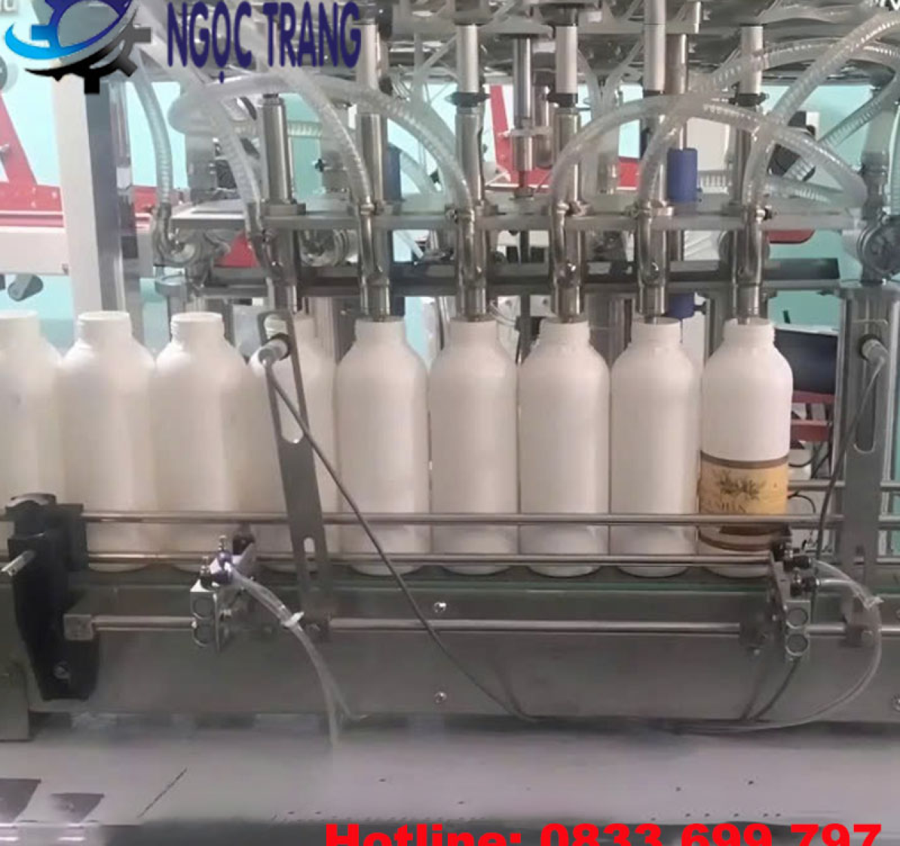 Máy chiết rót 6 vòi tự động - Máy chiết rót phân bón, thuốc trừ sâu