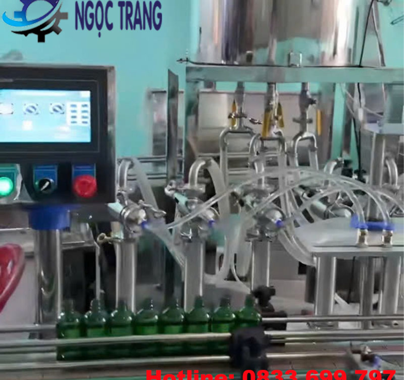 Máy chiết rót tinh dầu 8 vòi - Máy chiết rót kem, mỹ phẩm