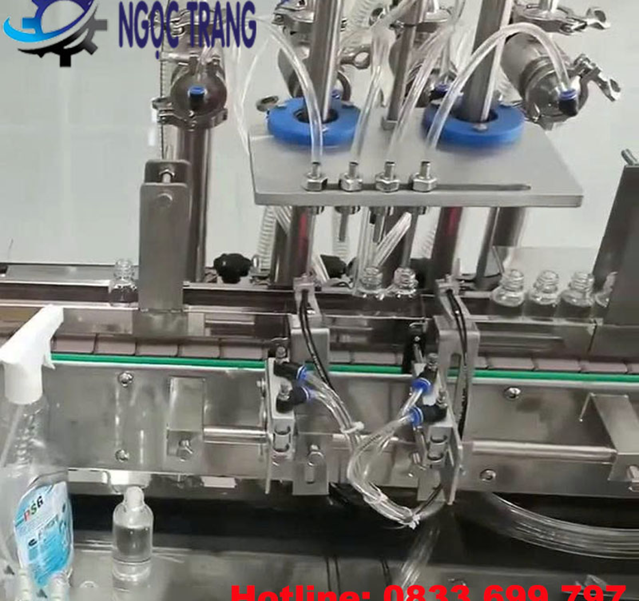 Máy chiết rót tinh dầu tự động - Máy chiết rót serum 4 vòi